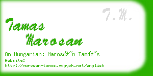 tamas marosan business card